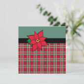 Invitations de Noël Poinsettia (Debout devant)