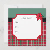 Invitations de Noël Poinsettia (Dos)
