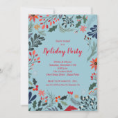 Invitations de Noël Poinsettia (Devant)