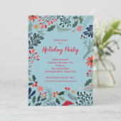 Invitations de Noël Poinsettia (Debout devant)