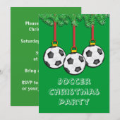 Invitations de Noël pour des équipes de football (Devant / Derrière)