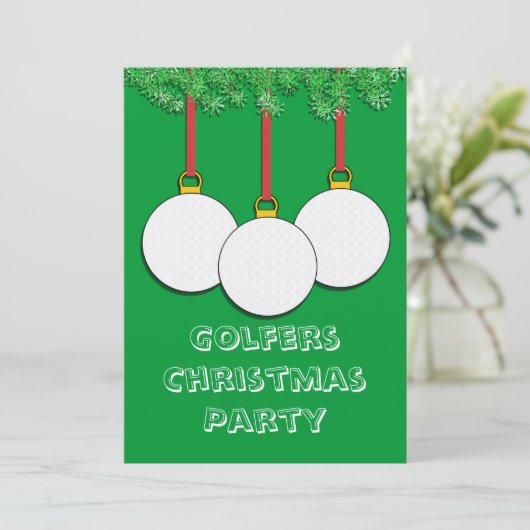Invitations de Noël pour des golfeurs (Debout devant)