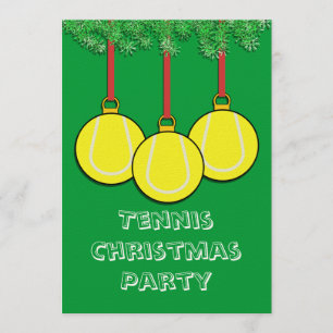 Invitations de Noël pour le tennis
