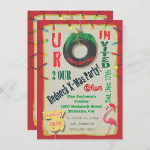 Invitations de Noël Redneck