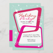 Invitations de Noël rétro (Devant / Derrière)