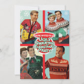 Invitations de Noël rétro Ugly Sweater (Devant)