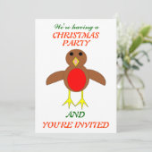 Invitations de Noël Robin Custom Party (Debout devant)