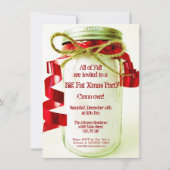 Invitations de Noël Rustic Mason Jar (Devant)