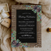 Invitations de Noël rustiques | Mariage d'hiver