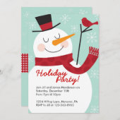 Invitations de Noël Snowman (Devant / Derrière)