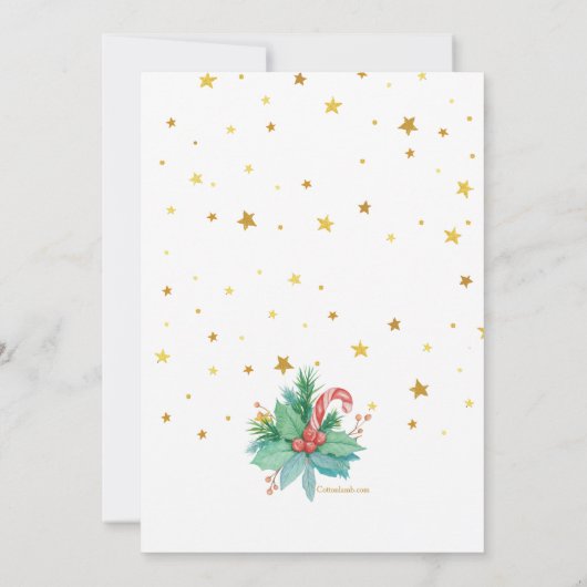 Invitations de Noël Tea Party (Dos)