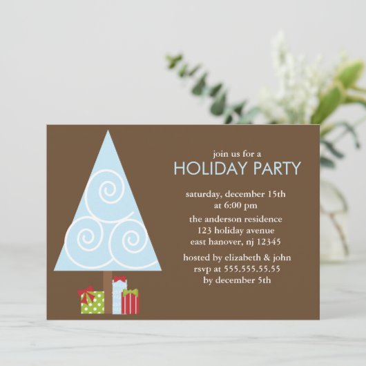 Invitations de Noël Tree Party (Debout devant)