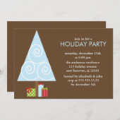 Invitations de Noël Tree Party (Devant / Derrière)