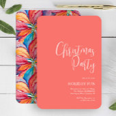 Invitations de Noël uniques Orange Aquarelle