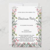 Invitations de Noël Vert (Devant)