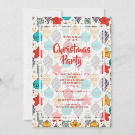 Invitations de Noël vintages (Devant)