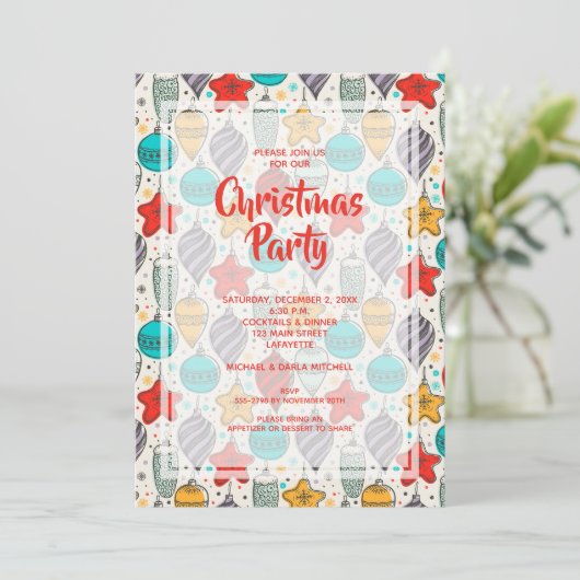 Invitations de Noël vintages (Debout devant)