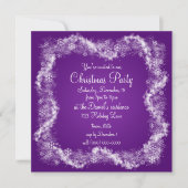 Invitations de Noël violet (Devant)