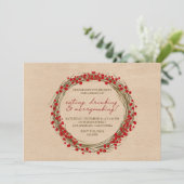 Invitations de Noël Wreath Fête (Debout devant)