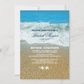 Invitations de noeuds de Fête des mariées de plage (Devant)