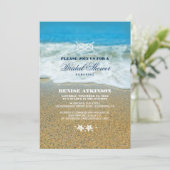 Invitations de noeuds de Fête des mariées de plage (Debout devant)