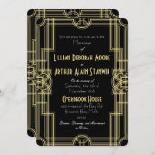 Invitations de noir et d'or (Devant / Derrière)