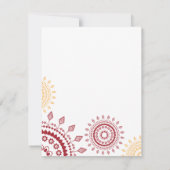 Invitations de noms de bébé Namkaran rouge et jaun (Dos)