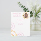 Invitations de noms de bébés PInk et Yellow Namkar (Debout devant)