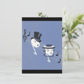 Invitations de notes de musique anthropomorphes Vi (Debout devant)