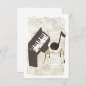 Invitations de notes musicales (Devant / Derrière)