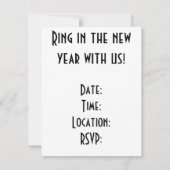 Invitations de nouvelle année de fille d'aileron (Dos)