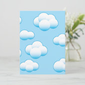 Invitations de nuages blancs à la luffée (Debout devant)