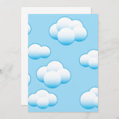 Invitations de nuages blancs à la luffée (Devant / Derrière)