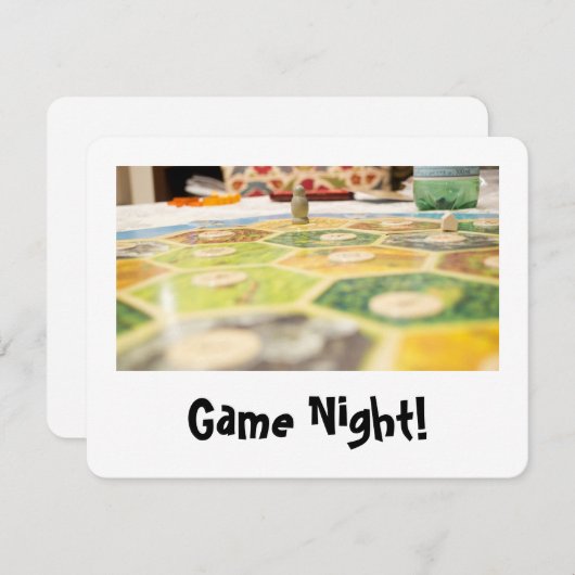 Invitations de nuit de jeu (Devant / Derrière)