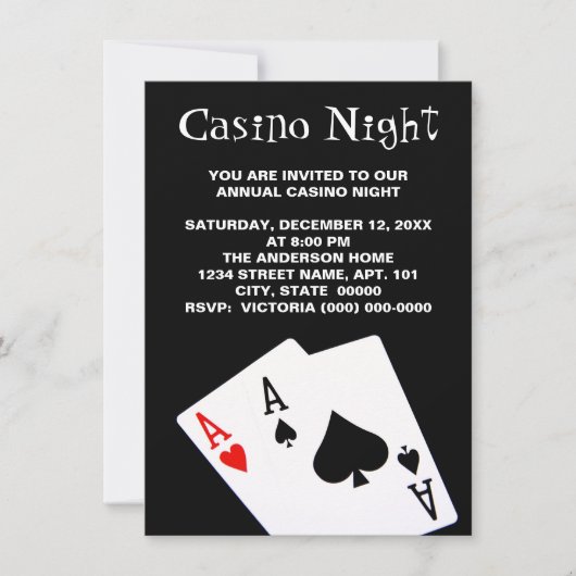 Invitations de nuit du casino (Devant)