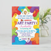 Invitations de Paint Art Party (Debout devant)