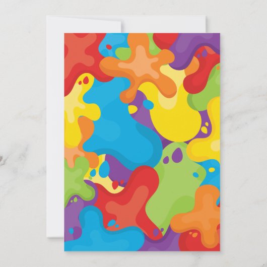 Invitations de Paint Art Party (Dos)