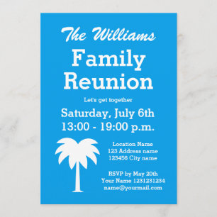 Invitations de palmier de partie d'été de réunion