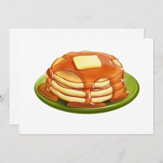 Invitations de Pancakes (Devant / Derrière)