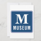Invitations de panneau de musée (Devant)