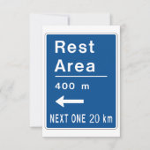 Invitations de panneau de signalisation d'aire de (Devant)