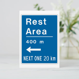 Invitations de panneau de signalisation d'aire de