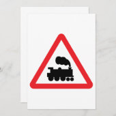 Invitations de panneau routier de train (Devant / Derrière)