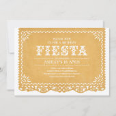 Invitations de Papel Picado de partie de fiesta (Devant)