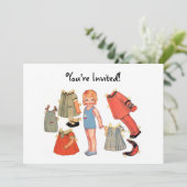 Invitations de papier de poupée (Debout devant)