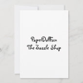 Invitations de papier de poupée (Dos)