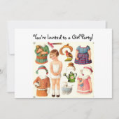 Invitations de papier de poupée (Devant)