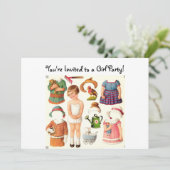 Invitations de papier de poupée (Debout devant)