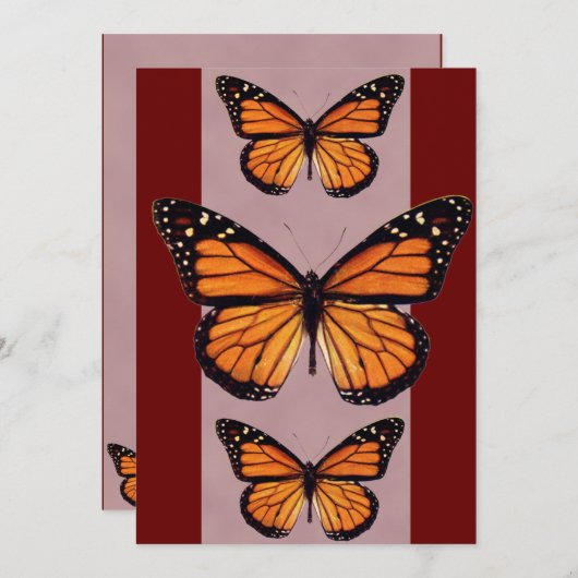 Invitations de papillon de monarque (Devant / Derrière)