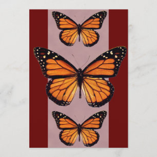 Invitations de papillon de monarque